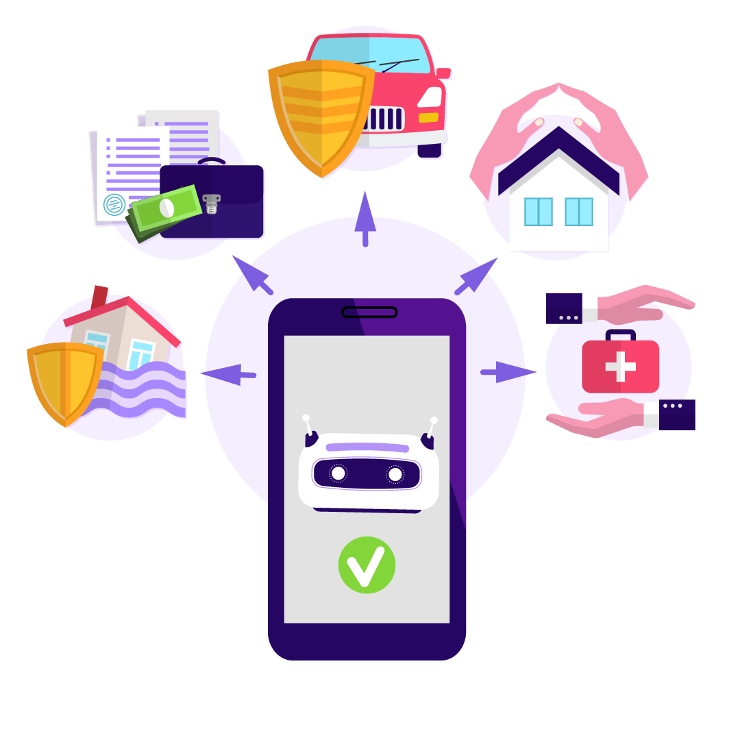 Insurance chatbot processing claims